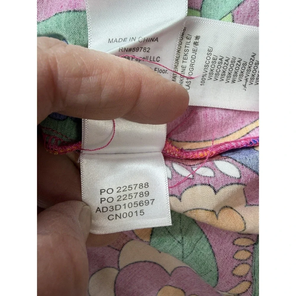 Adrianna Papell Womens Maxi Dress Size 6 Paisley Boho V Neck Balloon Sleeve - Picture 16 of 16